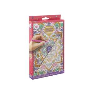 Grafix Diamond Painting Notebook, размер A5, твърда подвързия, 100 страници, линийки, дизайн на мандала - Grafix