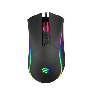 Havit MS1001 USB Gaming Egér, Fekete, 4800 DPI, 7 Gomb, RGB Háttérvilágítás - Havit