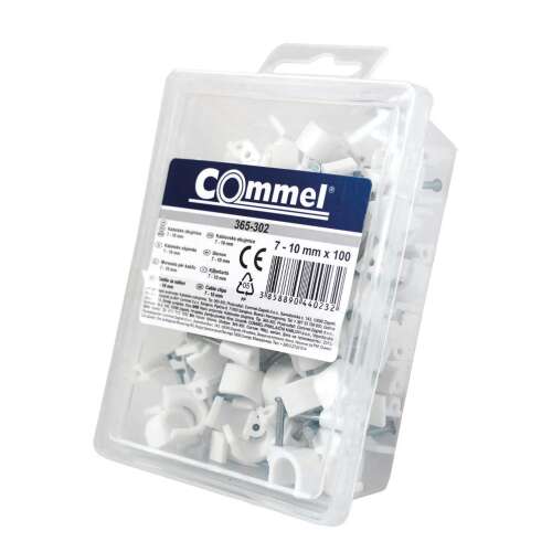 Commel 365-302 Szögelhető kábelbilincs készlet 7-10mm