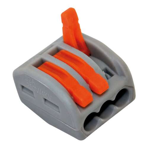 Conector de sârmă detașabil Commel, 3 pini 0,2-2,5 mm², 32 A, 250V/4kV, 10 buc.