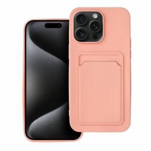 iPhone 15 Pro Max pink phone case with card slot - Haffner