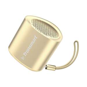 Angled view of Tronsmart Nimo Gold Bluetooth Speaker - Tronsmart Bluetooth Speaker