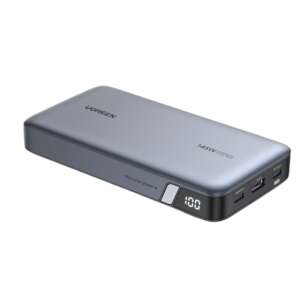 Ugreen 25000mAh 145W Power Bank, Сребрист, с цифров дисплей, показващ нивото на батерията - Външна батерия и Powerbank