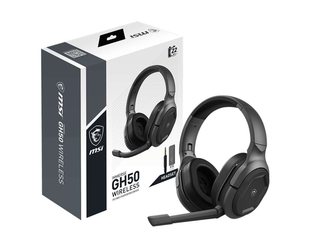 Msi immerse gh50 wireless gaming headset - fekete