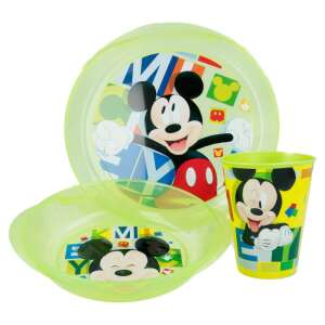 Disney Mickey átlátszó étkészlet díszdobozban 40384213 Gyerek tányérok, evőeszközök, étkészletek