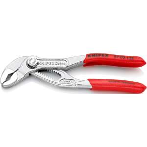 Szczypce do pomp wodnych Knipex Cobra 87 03 125, czerwone uchwyty, wyprodukowane w Niemczech - Knipex