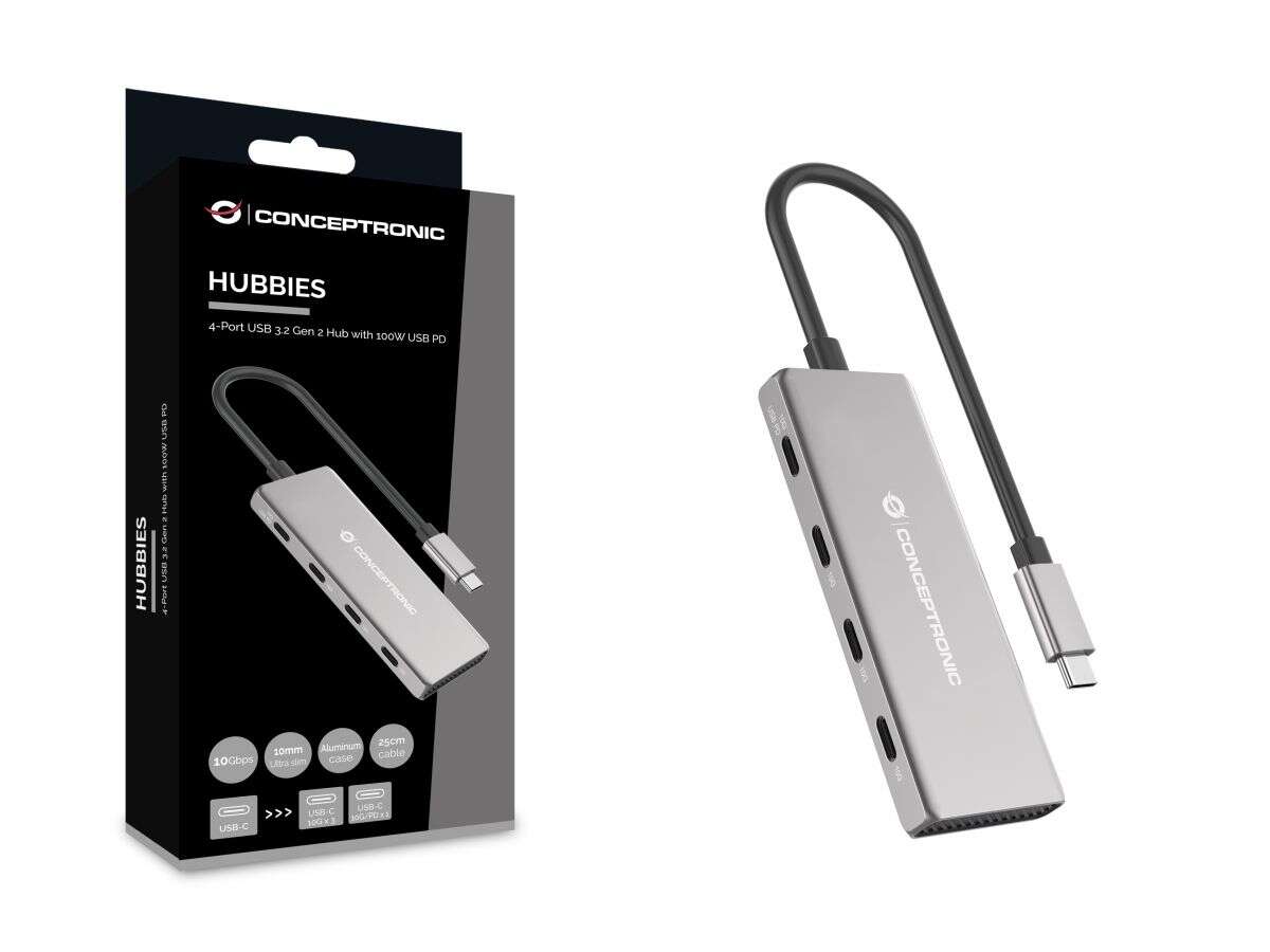 Conceptronic HUBBIES16G 4x USB Type-C 3.2 HUB (4 port)