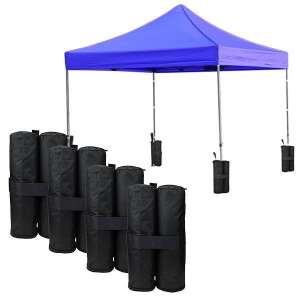 Timeless Tools 4 bucu0103i de picior umplute, pentru pavilioane, 51x46cm, Negru, stabilizarea unui pavilion albastru - Timeless Tools
