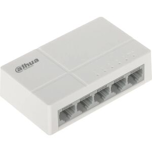 Angled view of Dahua PFS3005-5ET-L-V2 5-Port Unmanaged Ethernet Switch - Dahua Switch