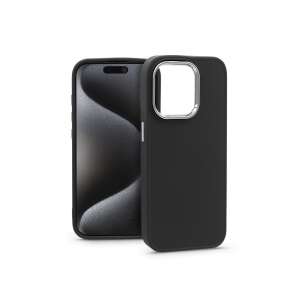 Haffner Frame iPhone 15 Pro case, black, front and back view - Haffner
