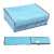 Blue fabric underwear storage box with lid, 24 compartments, folded