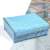 Blue fabric underwear storage box with lid, 24 compartments