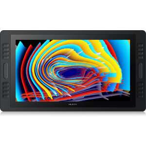 Tabletă grafică digitală Huion Kamvas Pro 20 v2019 cu design abstract colorat pe ecran - Planșe digitale de desen