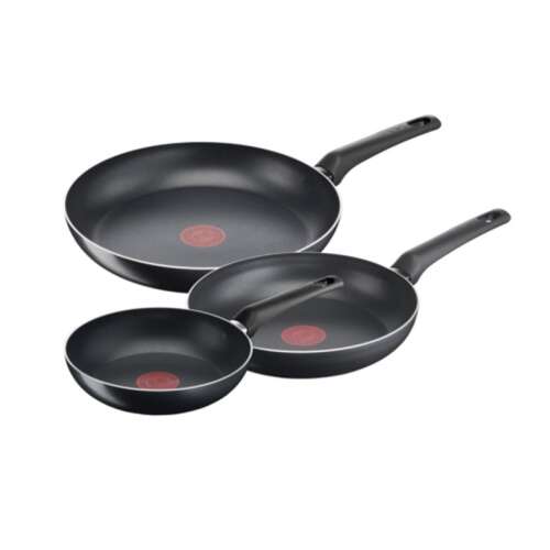 Tefal Simply Cook 3-częściowy zestaw patelni, nieprzywierający, czarny