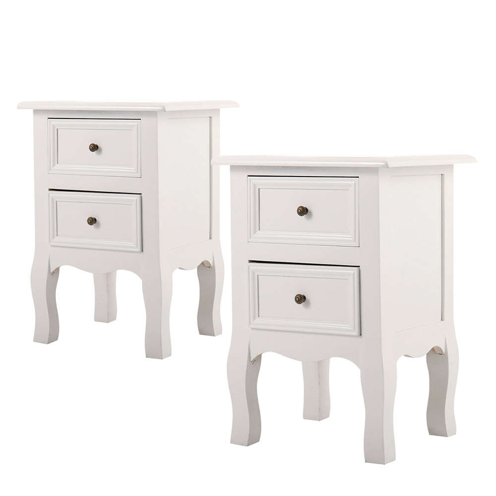 Timeless Tools 2-piece bedside table set, white