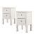 Timeless Tools 2-piece bedside table set, white 35045358