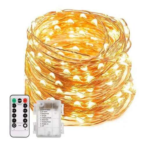 10M Warm White Outdoor LED String Lights with Remote Control, CL-SL010-MF