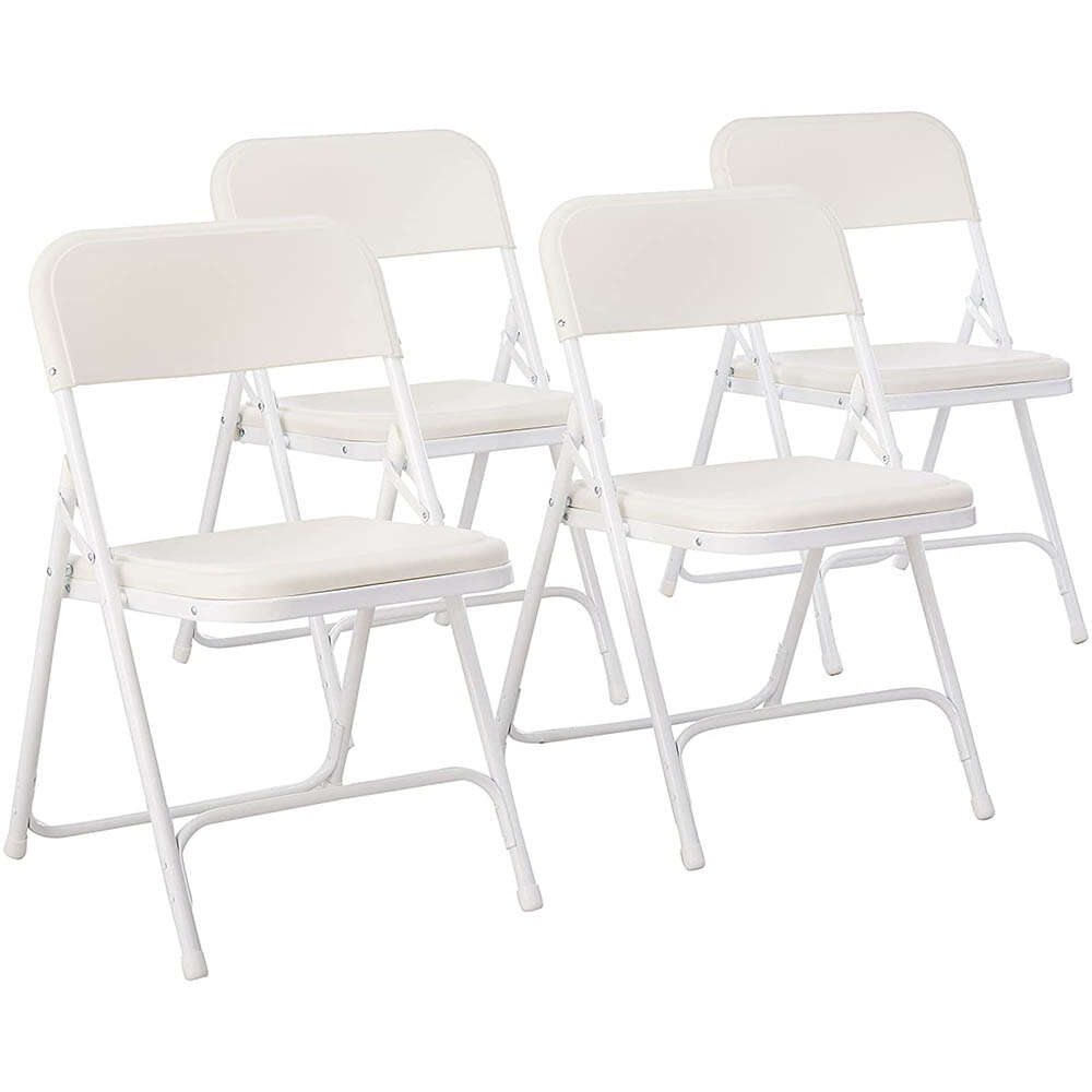 Timeless Tools Padded Folding Chair Set of 4, White