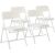 Timeless Tools set of 4 white padded folding chairs