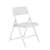 White folding chair, Timeless Tools brand, padded, metal frame, comfortable seating