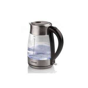 Gorenje K 17GE 1.7L Glas-Wasserkocher mit Edelstahl-Akzenten und schwarzem Griff - Gorenje
