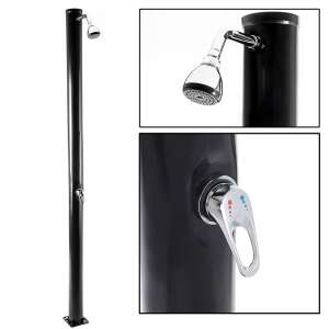 Timeless Tools solar garden shower, black, with shower head and water temperature control - Garden Shower
