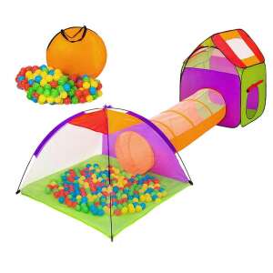 Timeless Tools Play Tent with Tunnel and 200 Balls, colorful play tent for kids, indoor playground, kids playhouse, ball pit, tunnel, playhouse with tunnel, play tent with balls - Play Tent & Tunnel