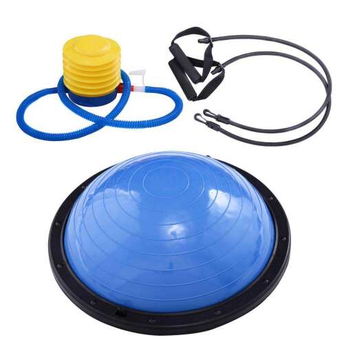 Timeless Tools Balance ball, blue, with pump and resistance bands, 150 kg weight capacity