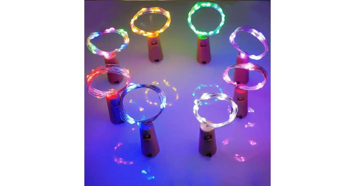 Cork-shaped LED String Lights Multicolor / CL-SL011-MC 83387691