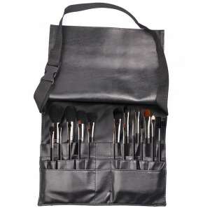 Timeless Tools 18 piece makeup brush set with waist belt holder, open view - Timeless Tools