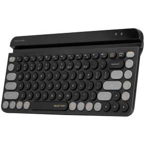 A4tech FBK30 Fstyler Silent Wireless Keyboard, black, angled view - A4Tech Keyboard