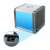Timeless Tools HOP1000978-1 Prenášateľný chladič vzduchu, biely, s modrým svetlom, chladí a zvlhčuje vzduch, USB nabíjací port