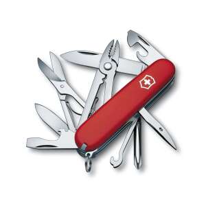 Victorinox DELUXE TINKER svájci bicska, piros, multifunkciós, zsebkés, fogóval, ollóval, csavarhúzóval, üvegnyitóval, konzervnyitóval és még sok mással - Victorinox