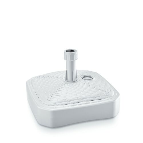 Podstavec slnečníka Str, plastový ratanový vzor biely 390mm mpkr (802262)