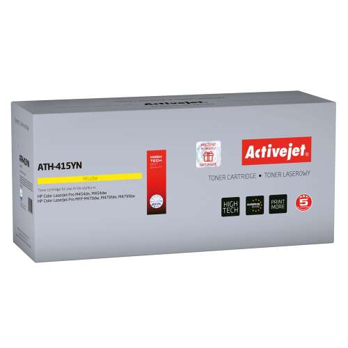 Activejet ATH-415YN Sárga Tonerkazetta HP Color LaserJet Pro M454dn, M454dw, MFP M479dw, M479fdn, M479fdw nyomtatókhoz - Activejet