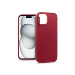 Haffner Frame iPhone 15 Tok - Magenta, red phone case, front and back view - Haffner