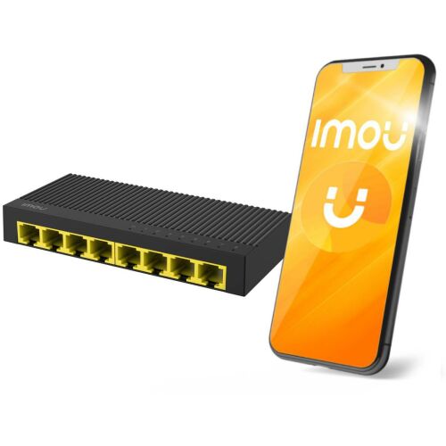 IMOU SG108C Gigabit Switch okostelefonnal, hálózati kapcsolódási megoldás