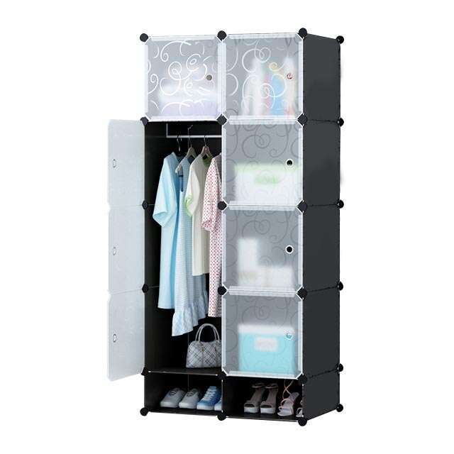 Timeless Tools Plastic Modular Wardrobe - Black