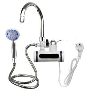 Robinet instant cu încălzire a apei Timeless Tools cu afișaj LCD și duș, 3000W, rezistent la apă IPX4, presiune a apei 0,04-0,5 MPa - Robinet