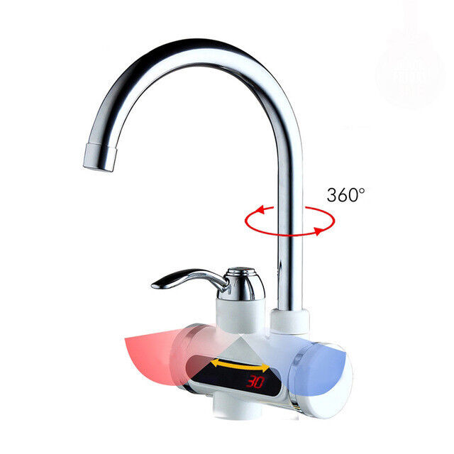 Timeless Tools LCD Display Water Heating Faucet in 3 Types - Vertical, Bottom Connection