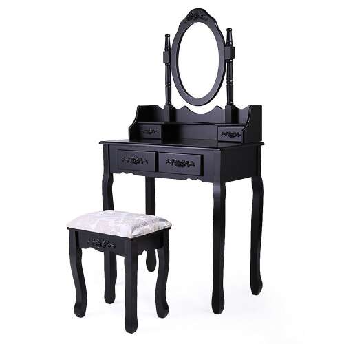Timeless Tools Tükrös fésülködő asztal székkel, Rome több színben-fekete 35046434