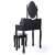 Timeless Tools Tükrös fésülködő asztal székkel, Rome több színben-fekete 35046434}