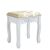 Timeless Tools Rome vanity stool, white with floral cushion