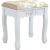 Timeless Tools Rome vanity stool, white with floral cushion
