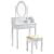 Timeless Tools Vanity Set with Mirror and Chair "Rome", White 112656535