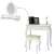 White vanity set with mirror and stool, Timeless Tools Rome