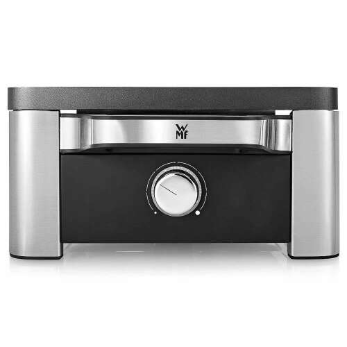 WMF LONO Raclette Grill, ezüst és fekete, elülső nézet - Konyhai kisgép