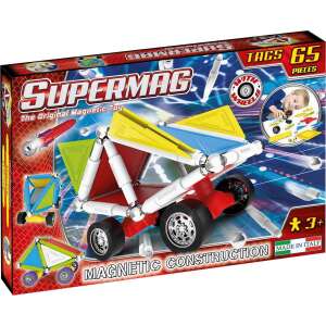 Supermag Tags Wheels: 65 darabos mágneses építőjáték 83394811 