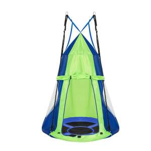 Timeless Tools Nest Swing with Canopy, 110cm, Green-Blue 35046766 - Timeless Tools