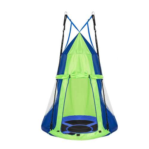 Timeless Tools Nest Swing with Canopy, 110cm, Green-Blue 35046766